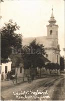 1933 Vajka, Vojka nad Dunajom; római katolikus templom, utca / church, street. photo