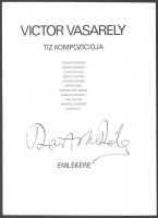 Victor Vasarely 10 kompozíciója versekkel, Bartók Béla emlékére. Ofszet mappában, a mappa foltos, eg...
