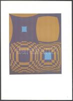 Victor Vasarely 10 kompozíciója versekkel, Bartók Béla emlékére. Ofszet mappában, a mappa foltos, eg...