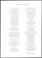 Victor Vasarely 10 kompozíciója versekkel, Bartók Béla emlékére. Ofszet mappában, a mappa foltos, eg...