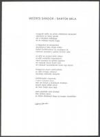 Victor Vasarely 10 kompozíciója versekkel, Bartók Béla emlékére. Ofszet mappában, a mappa foltos, eg...