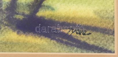 Gyenes jelzéssel: Őszi táj. Akvarell, papír. Üvegezett fa keretben. 21x31 cm