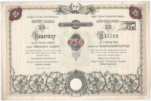 Budapest 1935. "Salgó-Tarjáni Kőszénbánya Részvény-Társulat" huszonöt részvénye egyben öss...