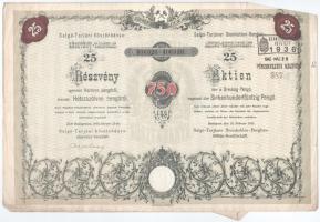 Budapest 1935. "Salgó-Tarjáni Kőszénbánya Részvény-Társulat" huszonöt részvénye egyben öss...
