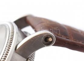 Ingersoll automata karóra dátum funkcióval. Nagyméretű, acéltokos férfi karóra, bőr szíjjal, szép ál...