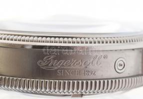 Ingersoll automata karóra dátum funkcióval. Nagyméretű, acéltokos férfi karóra, bőr szíjjal, szép ál...