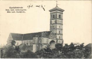 1910 Gyulafehérvár, Karlsburg, Alba Iulia; Római katolikus székesegyház. Petri F. Vilmos kiadása / Röm. kath. Domkirche / cathedral (EK)
