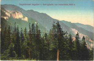 Nagykőhavas, Hohenstein, Piatra Mare (Brassó, Brasov); Nagykőhavasi hegylánc. EKE kiadása / Gebrigskette von Hohenstein / mountain range