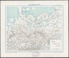 Deutsches Reich térkép, k.k. Hof- und Staatsdruckerei, 29×35 cm