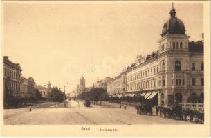 1916 Arad, Andrássy tér, lovaskocsik / square, horse carts