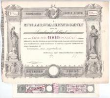Budapest 1924. "Pesti Hazai Első Takarékpénztár-Egyesület" névre szóló részvénye 200.000K-...