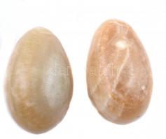 2 db ásvány tojás, az egyiken kisebb kopások, m: 6 cm