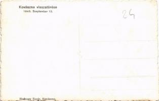Kovásznafürdő, Baile Covasna; Iparvasút, gőzmozdony. Kovászna visszatérése 1940. szeptember 13. / in...