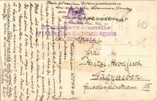 1918 Kudzsir, Kudsir, Cugir; román iskola, tájkép / Romanian school (EK) + "Holzabschubstelle&q...