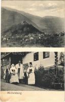 1908 Kisdisznód, Michelsberg, Cisnadioara; népviselet / folklore