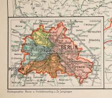 1946 Westdeutschland und angrenzende Staaten, 1:2 000 000, szakadással, 68,5×48,5 cm