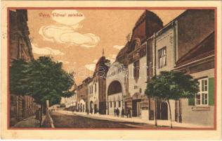 1917 Déva, Városi színház. Laufer Vilmos kiadása / street view, theatre (EK)