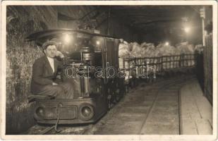 1944 Désakna, Ocna Dejului; M. kir. sóbánya, sószállítás a bányából / salt mine, salt transport, industrial railway. photo (EK)