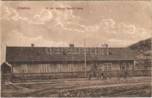 1917 Désakna, Ocna Dejului; M. kir. sóbánya ellenőri lakás. Moskovitz Vilmos kiadása / salt mine inspectors apartment (r)