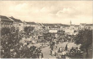 Szászrégen, Reghin; Marktplatz / Piata mare / Fő tér, piac / main square, market