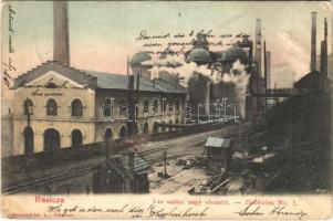 1906 Resicabánya, Resicza, Recita, Resita; I-es számú nagy olvasztó, iparvasút. Braumüller L. kiadása / Hochofen No. 1. / blast furnace, industrial railway (EK)