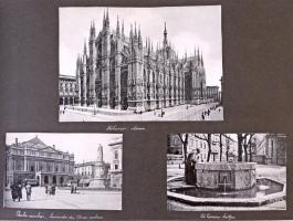 250 db RÉGI külföldi város képeslap beragasztva albumba: német, francia, olasz, görög, török, izrael...