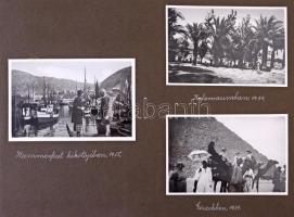 250 db RÉGI külföldi város képeslap beragasztva albumba: német, francia, olasz, görög, török, izrael...