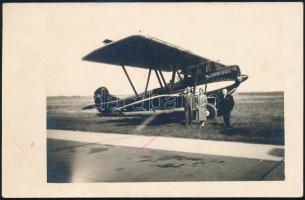 cca 1930 Repülőgép, fotólap, 9×13,5 cm