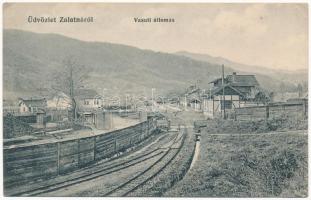 1914 Zalatna, Zlatna; vasútállomás. Remethey János fényképész felvétele / railway station (EK)