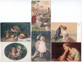70 db RÉGI motívum képeslap: művész / 70 pre-1945 motive postcards: art