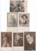 100 db RÉGI motívum képeslap: színészek aláírásokkal is / 100 pre-1945 motive postcards: actors and ...
