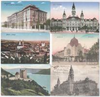 38 db főleg RÉGI történelmi magyar város képeslap vegyes minőségben / 38 mostly pre-1945 town-view postcards from the Kingdom of Hungary in mixed quality
