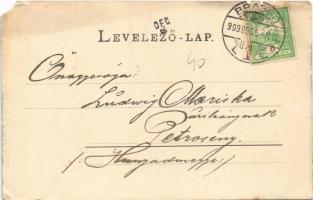 1909 Brassó, Kronstadt, Brasov; Klostergasse u. Rathaus / utca, városháza, piac, Heinrich Tischler, ...