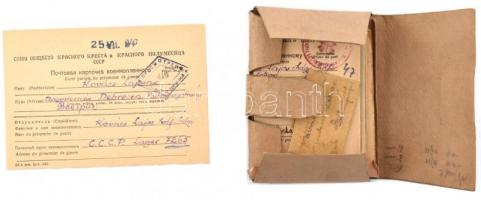 1947 II. világháborúban részt vett katonának küldött levelezőlapok, és általa küldött levelezőlap, érdekes, személyes hangvételű üzenetekkel