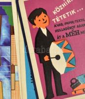 cca 1960-2018 Kb. 190 db reklámost kártyanaptár