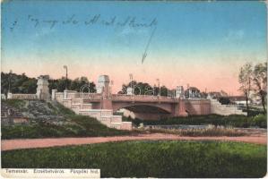 1915 Temesvár, Timisoara; Erzsébetváros, Püspöki híd / bridge
