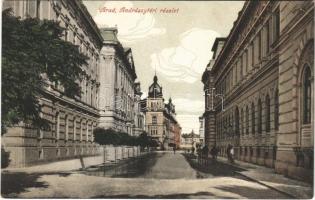 1916 Arad, Andrássy tér / square, street view (EK)