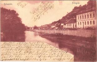 1901 Kolozsvár, Cluj; Fellegvár, Kis-Szamos mellett. Kováts P. Fiai 74. sz. / Cetatuia, Somesul Mic / street view, riverside (r)