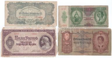 Vegyes 8db-os pengő bankjegy tétel T:III,III-