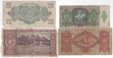 Vegyes 8db-os pengő bankjegy tétel T:III,III-