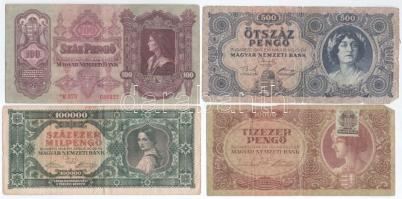 Vegyes 8db-os pengő bankjegy tétel T:III,III-