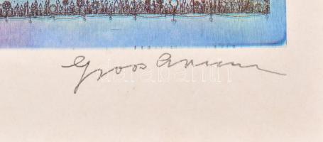 Gross Arnold (1929-2015): Reneszánsz. Színes ofszet nyomat, papír, jelzett. lap bal alsó sarka kissé...