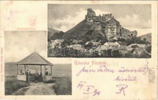 1904 Fülek, Filakovo; vár, Csevice-forrás. Andor Ernő kiadása / castle ruins, spring source (r)