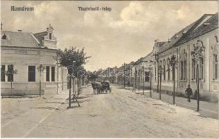 1912 Komárom, Komárno; Tisztviselőtelep. L.H. Pannonia / officers&#039; colony, street view