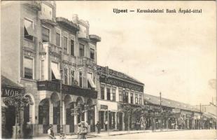 Budapest IV. Újpest, Kereskedelmi Bank, Árpád út, Újpesti Takarékpénztár, Löbl, Breisach E., Lipner üzlete (EK)