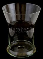 Óriás üveg edény. Formába öntött, hutaüveg. Hibátlan. d24 cm, m: 31 cm