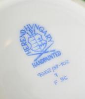 Herendi porcelán váza népies dekorral, kézzel festett, jelzett, hibátlan, m: 15,5 cm