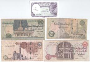 Egyiptom 1971-2018. 5p-10Ł (5xklf) T:II-III Egypt 1971-2018. 5 Piastres -10 Pounds (5xdiff) C:XF-F