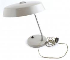 Retro design asztali lámpa nagy méretű fém burával, testtel. m: 40 cm, d: 35 cm