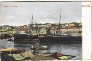 Trieste, Trieszt; Il Porto / Der Hafen / port, SS Daphne steamship
